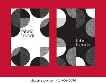 Black and white round shapes geometric composition.  Design element for web banners, posters, cards, wallpapers, backdrops, panels, invitation, poster, social media, post publication.