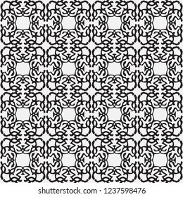 Black and white royal pattern. The Seamless vector background