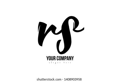 black and white rs r s alphabet letter combination suitable as a logo icon design for a company or business