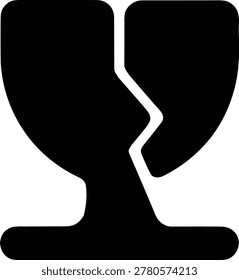 Black and white Rubin vase optical illusion vector illustration, dual perception design showing vase or faces, psychology, symmetry, abstract art
