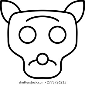 Black And White Ruffed Lemur Icon Vector Element line icon design vector icons
