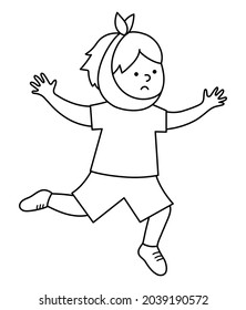 Black and white running boy with aching tooth and bandage. Ill kid patient vector illustration or coloring page. Mouth hygiene outline picture for children. Tooth treatment line icon