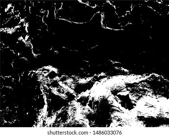 Black and white rustic surface. Light Distressed Background. Ink Print Distress Background. Grunge Texture. Vector.