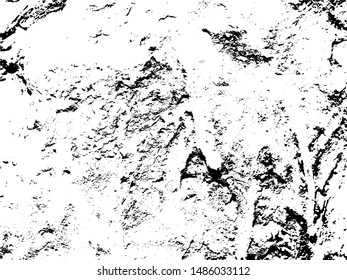 Black and white rustic surface. Light Distressed Background. Ink Print Distress Background. Grunge Texture. Vector.