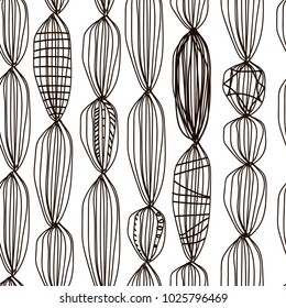 black and white Scandinavian pattern, abstract chaotic stripes