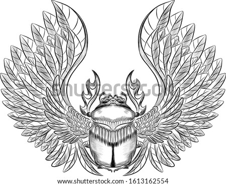 black and white scarab beetle Egypt mythology 