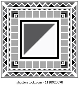 Black and white scarf design motif