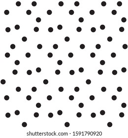 Black white scatter dots polka seamless pattern vector