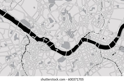 Régimen blanco y negro de Seúl, Corea del Sur. Ciudad de Seúl. Ilustración del vector