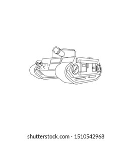 Black and White Sci Fi Tank Isolated Images 