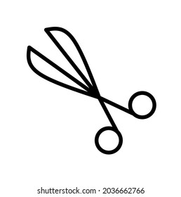 black and white scissors icon