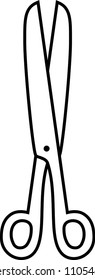 Black White Scissors illustration