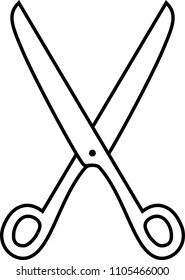 Black White Scissors illustration