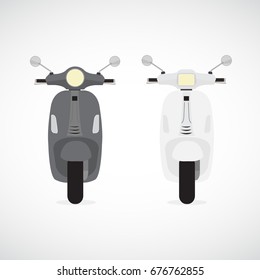 black and white scooter