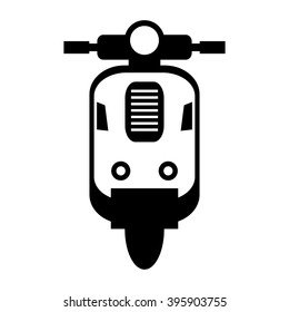 Black and White Scooter Vector
