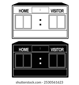 Black and white scoreboard design. Concept graphic sport element	
