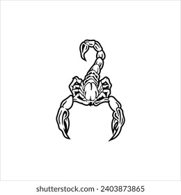black and white scorpion vector can be used as a graphic design svg