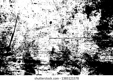 Black and white scratched board texture. Wooden surface traced vector background. Rough natural texture. Abstract monochrome ornament. Grungy distressed foreground. Noisy vintage effect overlay
