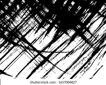 Black And White Black Scratched Texture Background. Background Distress. Retro Lines Texture. Dirty Lines Texture.