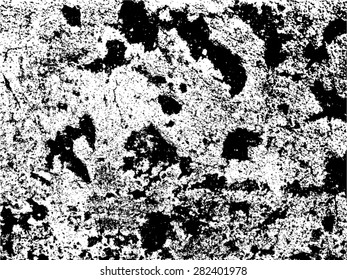 Black and white scratched texture, vector illustrator background.
