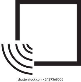 Black and white screenshot icon