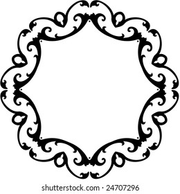 Black White Scroll Frame Background Stock Vector (Royalty Free ...