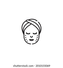 Black and white scrub icon vector