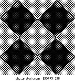 Black and white seamless abstract geometrical diagonal square pattern background - monochrome vector design from squares