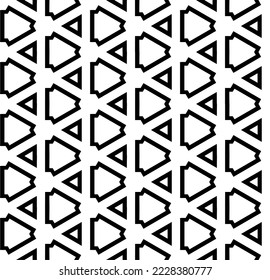 Patrón abstracto sin fisuras en blanco y negro. Fondo y fondo. Diseño ornamental a escala de grises. Ornamentos mosaicos. Ilustración gráfica vectorial. EPS10.