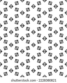 Black and white seamless abstract pattern. Background and backdrop. Grayscale ornamental design. Mosaic ornaments. Vector graphic illustration. EPS10.