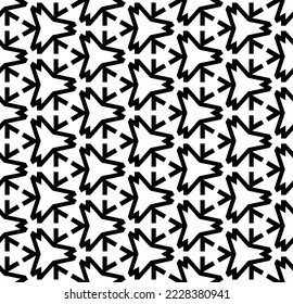 Schwarz-Weiß-Abstraktes Muster. Hintergrund und Hintergrund. Graustufen-Zierdesign. Mosaikverzierungen. Vektorgrafik. EPS10.