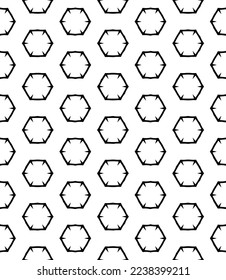 Black and white seamless abstract pattern. Background and backdrop. Grayscale ornamental design. Mosaic ornaments. Vector graphic illustration. EPS10.