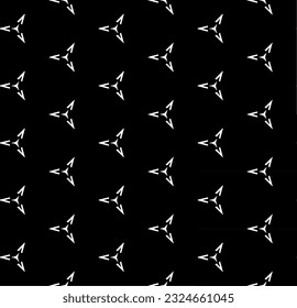 Black and white seamless abstract pattern. Background and backdrop. Grayscale ornamental design. Mosaic ornaments. Vector graphic illustration. EPS10.