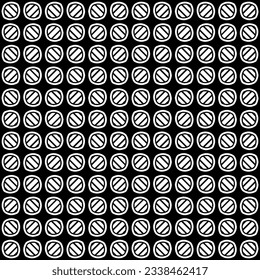 Black and white seamless abstract pattern. Background and backdrop. Grayscale ornamental design. Mosaic ornaments. Vector graphic illustration. EPS10.