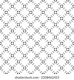 Black and white seamless abstract pattern. Background and backdrop. Grayscale ornamental design. Mosaic ornaments. Vector graphic illustration. EPS10.