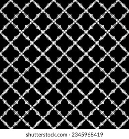 Patrón abstracto sin fisuras en blanco y negro. Fondo y fondo. Diseño ornamental a escala de grises. Ornamentos mosaicos. Ilustración gráfica vectorial. EPS10.