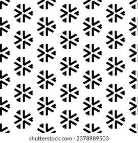 Black and white seamless abstract pattern. Background and backdrop. Grayscale ornamental design. Mosaic ornaments. Vector graphic illustration. EPS10.