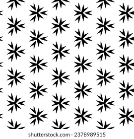 Black and white seamless abstract pattern. Background and backdrop. Grayscale ornamental design. Mosaic ornaments. Vector graphic illustration. EPS10.