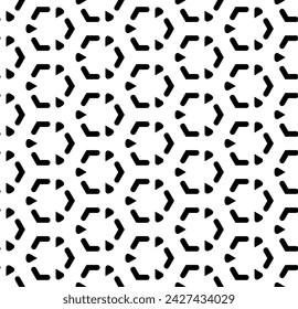 Schwarz-Weiß nahtloses abstraktes Muster. Hintergrund und Hintergrund. Graustufen-Zierdesign. Mosaikverzierungen. Vektorgrafik-Darstellung. EPS10.