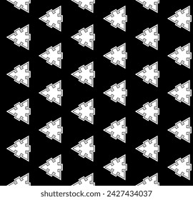 Black and white seamless abstract pattern. Background and backdrop. Grayscale ornamental design. Mosaic ornaments. Vector graphic illustration. EPS10.