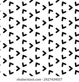 Black and white seamless abstract pattern. Background and backdrop. Grayscale ornamental design. Mosaic ornaments. Vector graphic illustration. EPS10.
