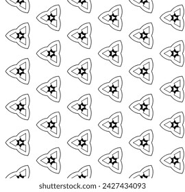 Black and white seamless abstract pattern. Background and backdrop. Grayscale ornamental design. Mosaic ornaments. Vector graphic illustration. EPS10.
