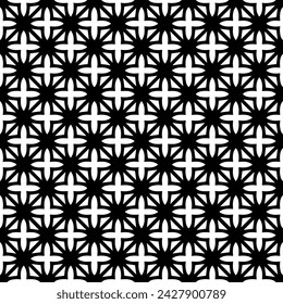 Patrón abstracto sin costuras blanco y negro. Fondo y telón de fondo. Diseño ornamental en escala de grises. Adornos en mosaico. Ilustración gráfica vectorial. EPS10.