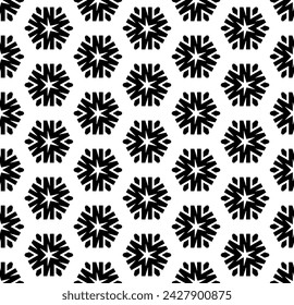 Patrón abstracto sin costuras blanco y negro. Fondo y telón de fondo. Diseño ornamental en escala de grises. Adornos en mosaico. Ilustración gráfica vectorial. EPS10.
