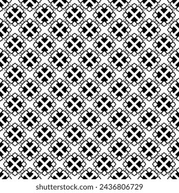 Patrón abstracto sin costuras blanco y negro. Fondo y telón de fondo. Diseño ornamental en escala de grises. Adornos en mosaico. Ilustración gráfica vectorial. EPS10.