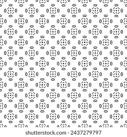 Black and white seamless abstract pattern. Background and backdrop. Grayscale ornamental design. Mosaic ornaments. Vector graphic illustration. EPS10.