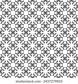 Black and white seamless abstract pattern. Background and backdrop. Grayscale ornamental design. Mosaic ornaments. Vector graphic illustration. EPS10.