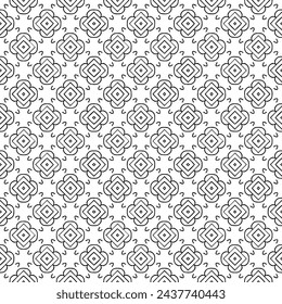 Patrón abstracto sin costuras blanco y negro. Fondo y telón de fondo. Diseño ornamental en escala de grises. Adornos en mosaico. Ilustración gráfica vectorial. EPS10.