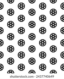 Black and white seamless abstract pattern. Background and backdrop. Grayscale ornamental design. Mosaic ornaments. Vector graphic illustration. EPS10.