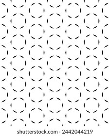 Black and white seamless abstract pattern. Background and backdrop. Grayscale ornamental design. Mosaic ornaments. Vector graphic illustration. EPS10.